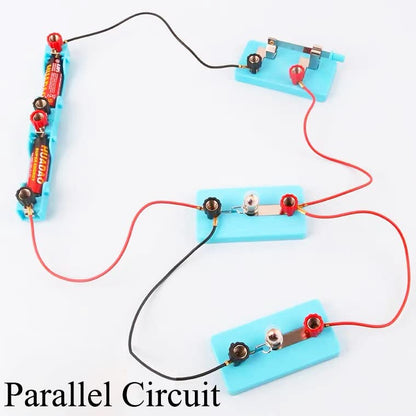 Kids Electric Circuit STEM Experiment Kit, Physics Learning Set for Series & Parallel Circuits, Teaching Supplies for Classroom & Homeschool Students
