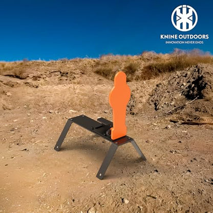 KNINE OUTDOORS 3/8'' AR500 Auto Reset Target, Steel Target for Shooting Range, Suitable for Pistol, Rifle, Handgun, Shotgun, Rimfire - style: Silhouette