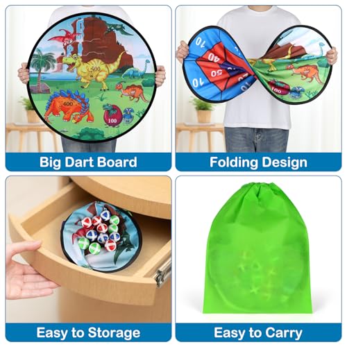 Accmor 29" Large Dart Board for Kids, Kids Dart Board with Sticky Balls, Backyard Indoor Outdoor Games Birthday Gifts for 3 4 5 6 7 8 9 10 11 12 Year Old Boys Girls