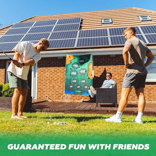 Golf Game for Adults Outdoor Indoor - Backyard Chipping Set with Sticky Balls - Family Entertainment Multi-Player Action - Friend and Party Activity - Gift for Golfers - style: StickyGolf (no club)