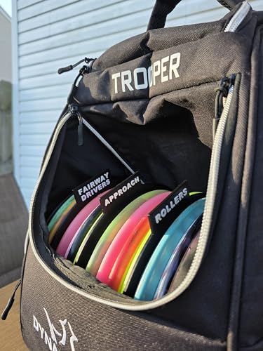 3DAmbitions 3D Printed Disc Golf Bag Dividers — Full Set of 9 Organizational Inserts (Drivers, Fairway, Mid, Roller, Approach, Putters, Stable, Under/Over-Stable) — PLA Disc Golf Bag Organizer