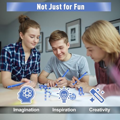 Gifts for Men Fidget Pen, Back to School Supplies, Anniversary Birthday Gifts for Teens Him Boyfriend, College School Supplies Gift for Teachers Teens Boys Girls, Multifunction Pen Cool Stuff Gadgets - color: Blue