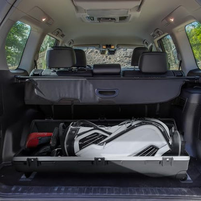 SKB Staff ATA Hard Shell Plastic Golf Travel Case for Cart Bags with 2 Wheels - Heavy-Duty Rolling Club and Driver Carrier for Airline Transport, Impact-Resistant with TSA Locking Latches - size: X-Large