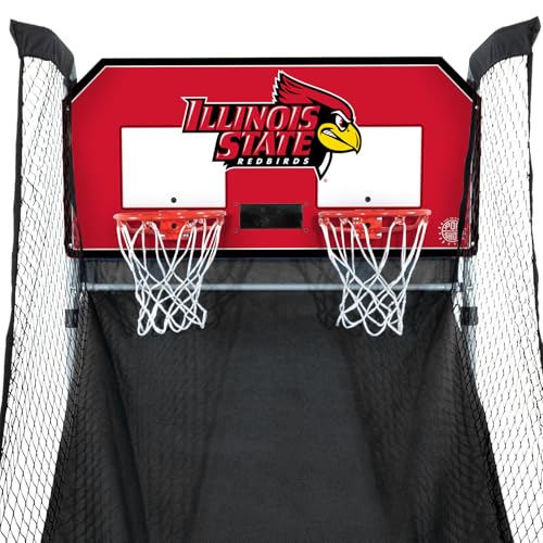 Pop-A-Shot - Home Dual Shot with NCAA Graphics l Sensor Scoring l 16 Game Modes l 7 Balls l Foldable Storage l for All NCAA Fans - style: Illinois State Redbirds