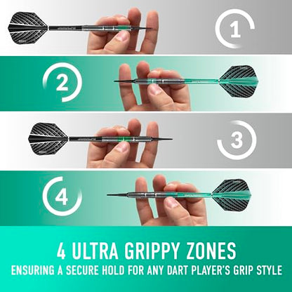 Harrows NX Elite 90% Tungsten Soft Tip Darts Set 18g I Huge 17pcs Bundle with Spare Shafts, Prime Flights & Travel Case 18G