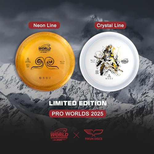 Yikun Disc Golf| Pro Worlds 2025 Limited Edition | Fairway-Distance Hybrid Disc | Max 100m+ Flights for All Skill Levels | Late-Turn Glide & Reliable Fade | PDGA Approved 170-176g - color: Pro Wolds 2025（Orange）