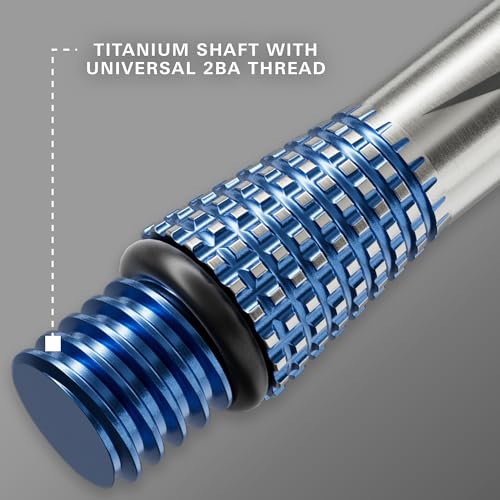 Target Darts Phil Taylor Gx2 Raw Power Titanium Dart Shaft, Short/Intermediate/Medium | Player Edition Aluminium Shafts, 2BA Thread, Professional Dart Accessories - size: Medium (34.3mm)