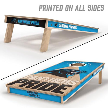YouTheFan NFL 2' x 4' Slogan Series Professional Wood Cornhole Game - color: Carolina Panthers