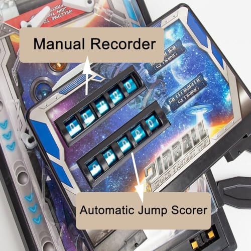 Tabletop Pinball Toy with Light and Sound for Kids Adults Gift, Mini Electronic Pinball Machine with Digital Counter, Action and Reflex Pinball Game, Desktop Ball Shooting Toy