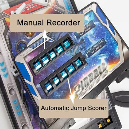 Tabletop Pinball Toy with Light and Sound for Kids Adults Gift, Mini Electronic Pinball Machine with Digital Counter, Action and Reflex Pinball Game, Desktop Ball Shooting Toy