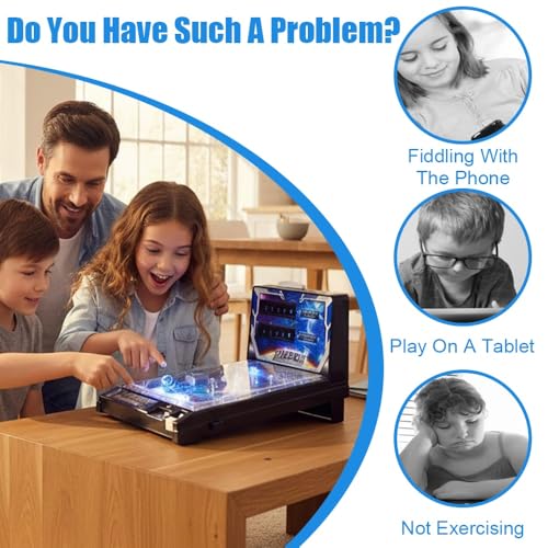 Mini Electronic Pinball Game with Scorer Light and Sound Tabletop Adults Pinball Machine for Kids Retro Desktop Arcade Pinballs Toy