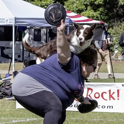 Hyperflite Jawz Dog Flying Disc - World's Toughest Training Dog Toy. Best Competition Flying Disc Toy for Pets, Puncture Resistant - 8.75 Inch - color: Black