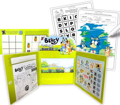 Bluey Imagine Ink Coloring and Stickers Set for Kids Road Trip & Travel Activity Includes Game Book, Sticker Sheet with Sticker Scenes