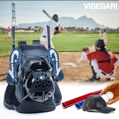 | Baseball Bag Softball Bat Bag, Double-layer Baseball Backpack Adult with Gear Klip To Hold Baseball Glove, Baseball Essential Gear, Youth Baseball Bag for Boys, Girls, Baseball Accessories - color: Grey
