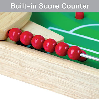 Flipkick: Wooden Tabletop Football/Soccer Pinball Games, Indoor Portable Sport Table Board for Kids and Family - style: Flipkick
