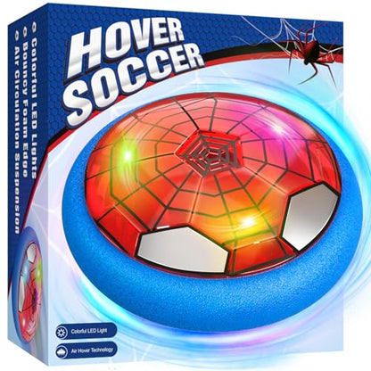 Ocditikl Hover Soccer Ball, Air Floating Soccer with LED Lights & Foam Bumper, Indoor Soccer Toys for Kids Ages 5-12, Ideal Easter Birthday for 4 5 6 7 8 9 10 11 12 Year Old Boys Girls - color: Blue