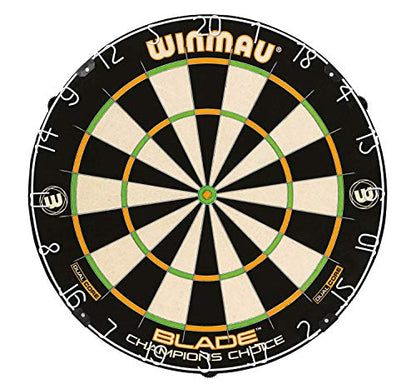 WINMAU Champions Choice Blade Technology Dual Core Training Dartboard - Reduced Scoring Zones for Precision Practice, Steel Tip Bristle Board with Rota-Lock System, 450 mm