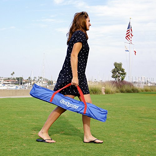 GoSports Portable Cornhole Set with Carry Case - Outdoor Lawn Bean Bag Toss Game for Adults and Family - Beach, Camping, Yard Games & More - style: Red & Blue