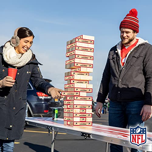 Wild Sports NFL Giant Stacking Wooden Blocks – Tumbling Tower Classic Family Game Stacks – Great Gift for Any Football Fan! - color: Atlanta Falcons