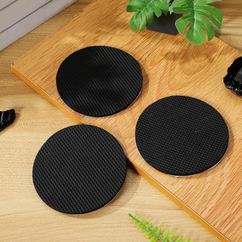 POPETPOP 12 Pcs Pool Table Leveling Kit: 0.2" Thickest Rubber Shims for Billiard Pool Table Leg, Adhesive Levelers Pads, Furniture Floor Protectors for Billiard, Chairs, Desks, Washer (3.34 inch)