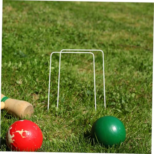 Outanaya 10Pcs Croquet Replacement Hoops Heavy Duty Wickets for Backyard Lawn Games for Family Gatherings and Outdoor Events Sturdy Construction and Easy Setup