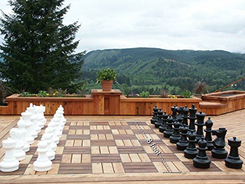 Chess House Giant Chess Set - 25 inch King, 32 Pieces, All-Weather Outdoor