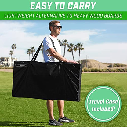GoSports Portable Cornhole Sets, 8 Styles – Choose 4 x 2 ft or 3 x 2 ft - Boards Include 8 Bean Bags, Travel Case, and Game Rules - style: 4 x 2 ft Craftsman