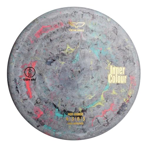 Yikun Midrange Disc Golf Discs|Pro Worlds 2025 Limited Edition|Overstable Mid-Range Discs Golf 170-176g| Technical Approach Disc for Wooded Courses in Premium Plastic - color: grey