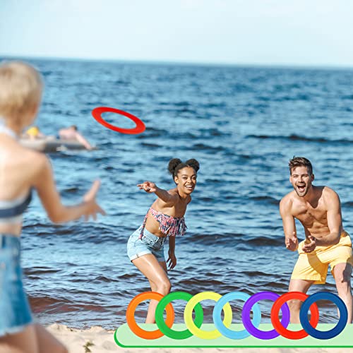Juexica 14 Pack Flying Rings Bulk for Adult Light Colorful Flying Discs Outdoor Games Beach Toys for Pool Beach Backyard Camping Activities(14 Packs)