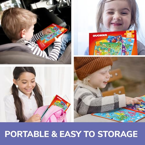 QUOKKA Magnetic Puzzles for Kids Ages 4-6 – 36 Pieces Sudoku Toddler Puzzles Ages 2-4 – Travel Games for Kids 3-5 – Map USA Space World Toddler Travel Toys – Car Airplane Road Trip Games for Childrens - style: 3. MAPS 36 PCS