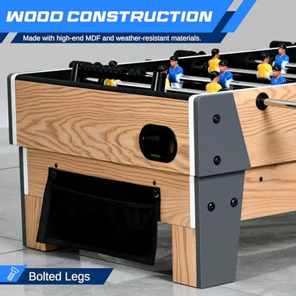 SereneLife 38” Table Top Air Hockey and 40” Foosball Set, 2-in-1 Swivel Game Table with Soccer Balls, Pushers, and Pucks for Game Rooms, Arcades, Bars, Parties, Family Gatherings
