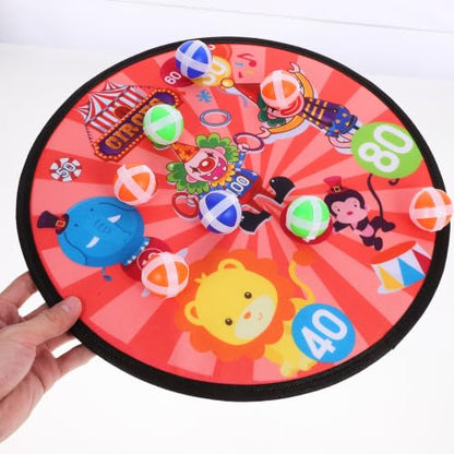 Healifty Sticky Ball Dart Board for Interactive Set with Cloth Material and Practice Aim Feature Suitable for Indoor Living Room and Outdoor Lawn Play