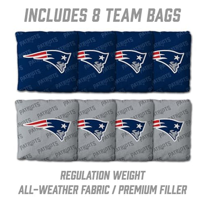 YouTheFan NFL 2' x 4' Slogan Series Professional Wood Cornhole Game with Logo Bags - color: New England Patriots