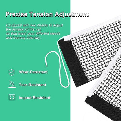 uxcell Retractable Ping Pong Net for Any Table, Portable Table Tennis Net Replacement, Folding 68" Nylon String Tension Ping Pong Table Net for Indoor Outdoor, 1 Pack Black