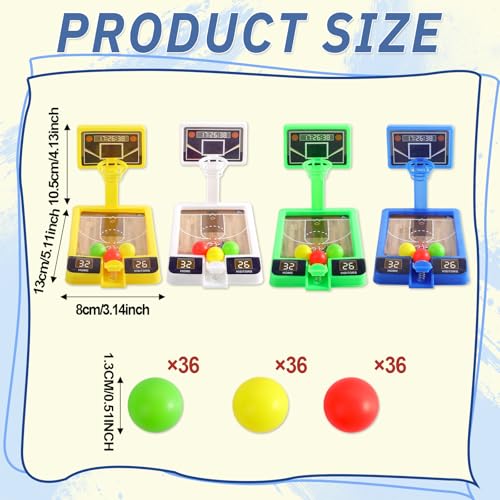 QOUBAI 12 Pack Mini Finger Basketball Shooting Game for Kids Adults Basketball Party Favors Handheld Desktop Table Basketball Game Toys Fidget Game Birthday Party Decorations Supplies