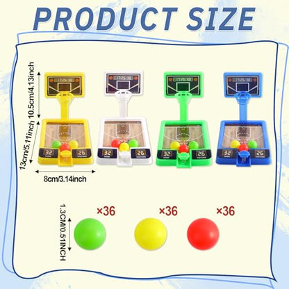 QOUBAI 12 Pack Mini Finger Basketball Shooting Game for Kids Adults Basketball Party Favors Handheld Desktop Table Basketball Game Toys Fidget Game Birthday Party Decorations Supplies