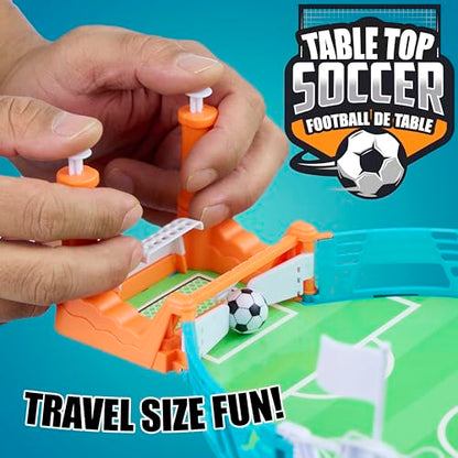 EXPRESSIONS Tabletop Soccer Game – Portable Mini Soccer Goal with 4 Balls Included | Desktop Hand Soccer Training Toy | Fun Desk Game for Office, Work & Travel | Great Gift for Kids & Adults - style: Soccer