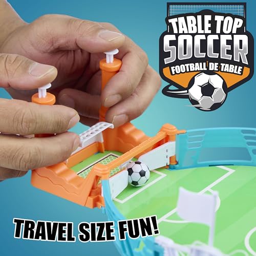 Tabletop Soccer Game - Portable Mini Soccer Goal with 4 Balls Included | Desktop Hand Soccer Training Toy. Fun Desk Game for Office, Work & Travel. Great Gift for Kids & Adults - style: Soccer