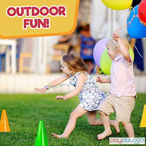 Play Platoon 38 Piece Carnival Games for Kids - Indoor Obstacle Backyard Course, Bean Bag Toss, Ring Toss, Cones, Cups, Games for Kids, Family Party Outdoor Inside