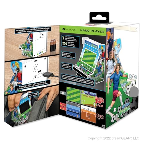 MY ARCADE All-Star Arena Nano Player - 4.5" Fully Playable Portable Mini Arcade Machine with 207 Retro Games, 2.4" Screen Color Display - style: All Star Arena