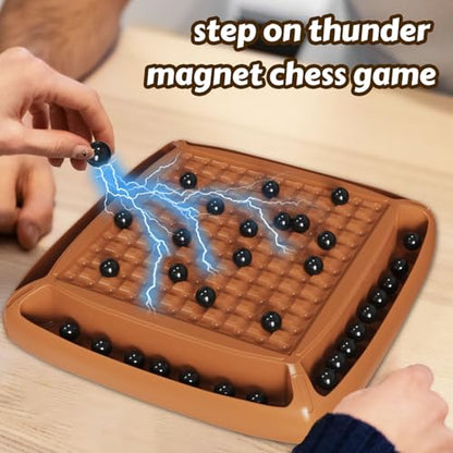 Magnet Game, Magnetic Game Chess 40 Piceses, Family Games for Kids and Adults, Board Game for Kids 8-12 Family Games Night 2-4 Players, Gifts for Teens Kid (Brown) - color: Brown