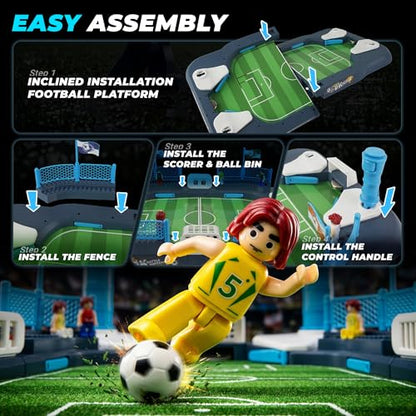 SMILESSKIDDO Soccer Board Game for Kid, Mini Foosball Table Toy for 3 4 5 6 7 8-12 Year Old Kid, Interactive Soccer Toy Indoor Home - Gift for Boys Girls Birthday, Party Game Supplies for Championship