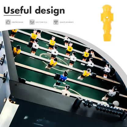 VANZACK 4pcs Foosball Men Soccer Player Set Foosball Players Plastic Replacement Parts for Football Table Fun Game Toys Yellow