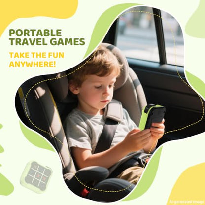 Tic-Tac Toe Game for Kids: 4-in-1 Electronic Handheld Puzzle Game - Portable Sensory Toy for Kids Age 6-12 Years Old Travel School Family Fun - Birthdays Gift for Boys Girls