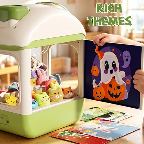 Large Claw Machine for Kids, Dinosaur Vending Machines Toys for Boys 4-6, Mini Candy and Prize Electronic Dispenser Game with Sound Lights, Idea Birthday Gift for 3 4 5 6 Year Old Boy Girl - color: Green