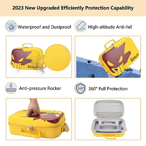 Flyekist Carrying Storage Case for Nintendo Switch/Switch OLED Model, Portable Travel Messenger Bag Soft Lining 18Games for Pro Controller and Switch Accessories