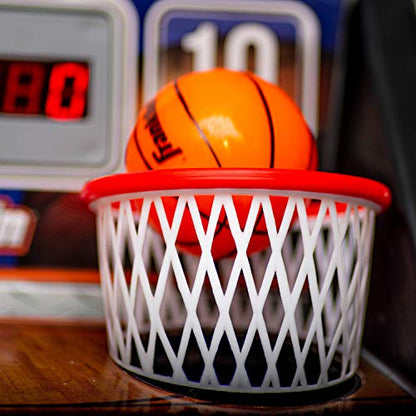 Franklin Sports Anywhere Basketball Arcade Game - Table Top Basketball Arcade Shootout- Indoor Electronic Basketball Game - style: Electronic Basketball Bounce-A-Bucket - Basketball - Black