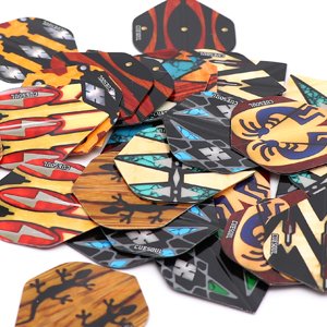 CUESOUL 10/15 Set Unique Design Slim Dart Flights Wholesale for Steel Tip Dart and Soft Tip Darts - color: Mixed Shape-45pcs