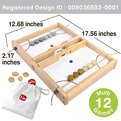 Big Flick n Kick: Wooden Multi Tabletop Indoor Portable Board Games for Kids and Family - style: FLICK n KICK Deluxe