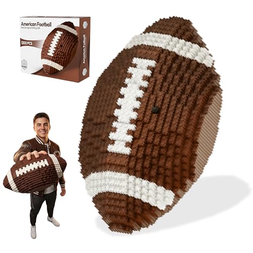 Football 3D Building Block Set - Educational Toy - Perfect for +14 Years - 11 x 6.7 in - Challenging, Creative Fun and Skill-Building - 3D Instruction (1200PCS)